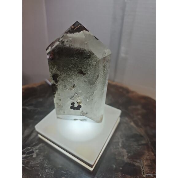 1.73LB Natural Green Ghost Phantom Quartz Crystal Obelisk Wand Point Healing. - Picture 9 of 16